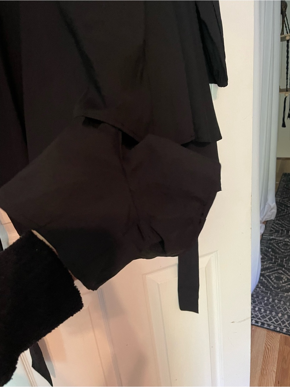 Amazon Black Long Sleeve Surplice Jumpsuit Romper - Picture 2 of 3